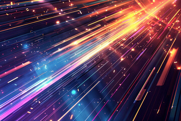 Vibrant technology background with cool, glowing lines