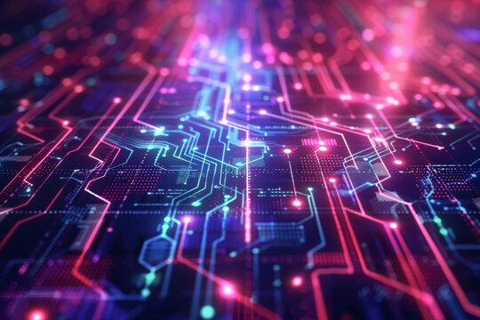 Vibrant technology background with cool, glowing lines