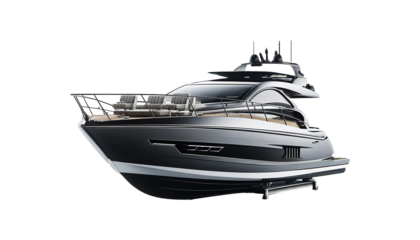 luxury yacht isolated on white background
