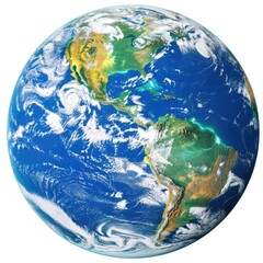 Background Globe - USA Planet Earth Map with Continental Atmosphere