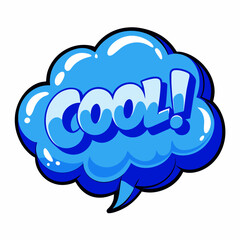 Cool comic text speech bubble