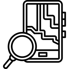 Phone Map Search Icon