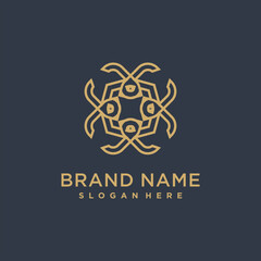 X letter logo abstract for modern company