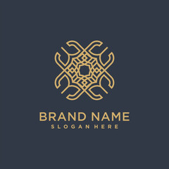 X letter logo abstract for modern company