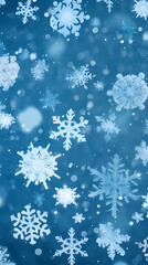 snowflakes floating in the air