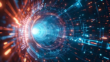 Advancing Computing and Scientific Discoveries through Quantum Computing Technology. Concept Quantum Computing, Scientific Discoveries, Advanced Technology, Computing Innovation