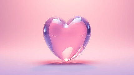 Pink heart shape representing romantic love concept