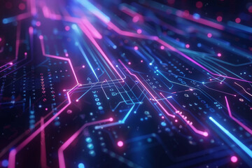 Vibrant technology background with cool, glowing lines
