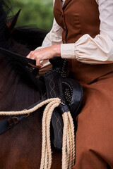 Details of a Maremma saddle