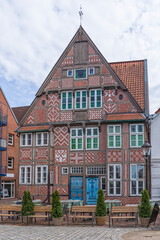 Medieval half-timbered house at Buxtehude, Lower Saxony, Germany