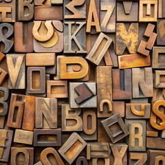 Random Alphabet. A random arrangement of letterpress letters. Part of a series of letterpress backgrounds