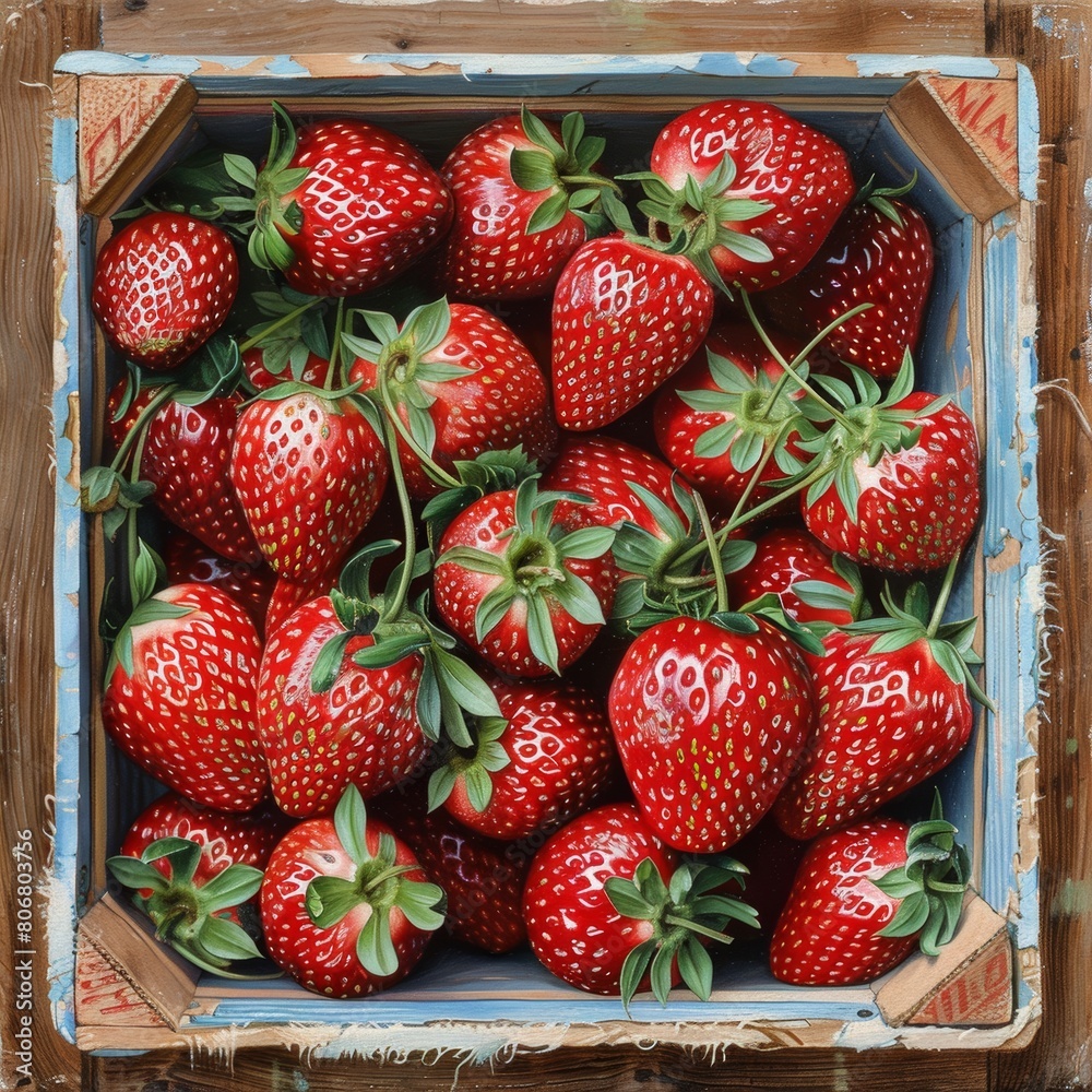 Wall mural strawberry