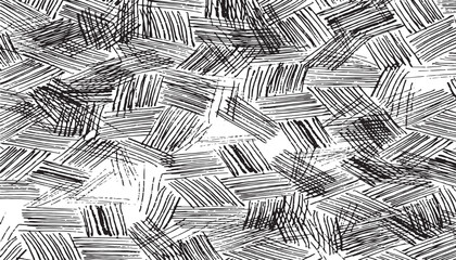 Hand drawn black hatching line texture. Crosshatch freehand stroke doodle shape and pencil draw vector illustration.