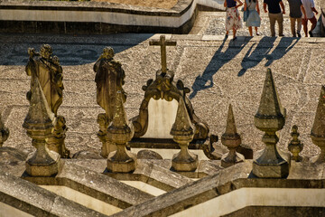 Baroque stairway to Bom Jesus do Monte sanctuary near Braga, Portugal
