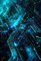 Vibrant technology background with cool, glowing lines