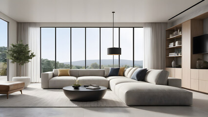 Fototapeta premium interior design of modern living room, home.