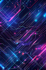 Vibrant technology background with cool, glowing lines