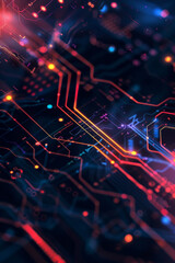 Vibrant technology background with cool, glowing lines