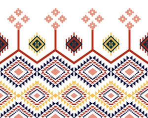 Stickers  abstract Traditional geometric ethnic fabric pattern ornate elements with ethnic patterns design for textiles, rugs, clothing, sarong, scarf, batik, wrap, embroidery, print, curtain, carpet, wallpaper  © narrn