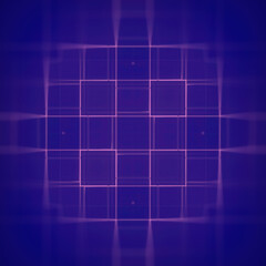 Pink squares on a purple background. 3d rendering digital illustration