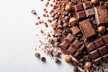 A chocolate backdrop background for world's chocolate day.
