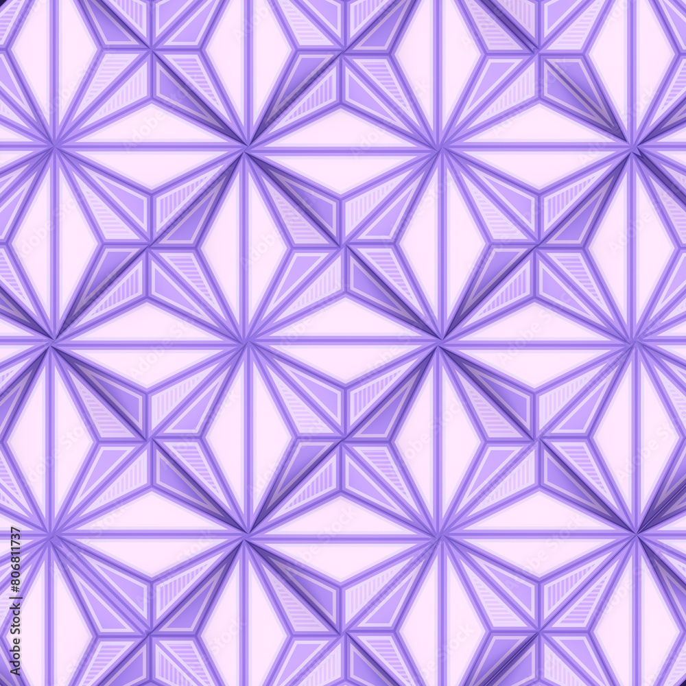 Poster Mesmerizing geometric pattern. Complex composition. 3d rendering illustration
