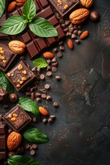 A chocolate backdrop background for world's chocolate day.