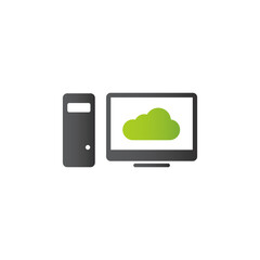 Cloud computing icon. PNG format