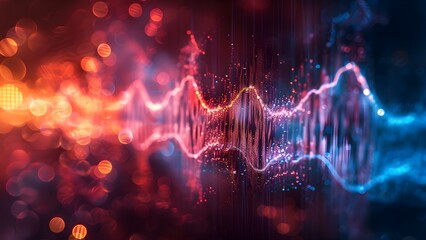 Stock image of abstract soundwave pattern representing music frequency in recording studio. Concept Music, Recording Studio, Soundwave Pattern, Abstract, Stock Image
