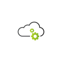Cloud computing icon. PNG format