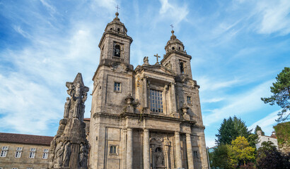 Obraz premium Church in the medieval stone village, on the Costa Brava coast of Spain.