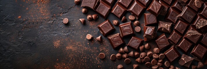 A chocolate backdrop background for world's chocolate day.
