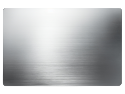 Empty metal board isolated on transparent background