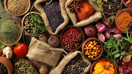 herbs spices and fruit used in herbal medicine