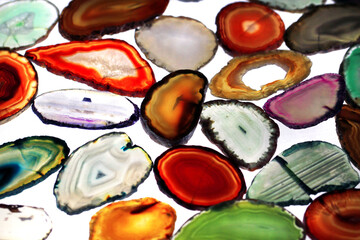color agate mineral texture