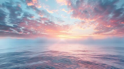 A beautiful sunset over a calm sea