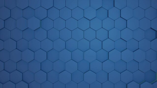 Animated abstract background hexagon gray 3d illustration rendering 4k video