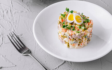 Festive holiday salads with elegant presentation