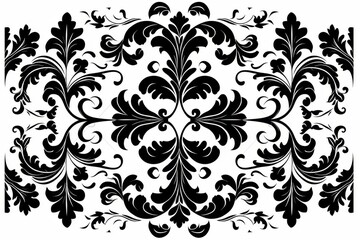 Obraz premium Digital illustration of dark pattern on clear background