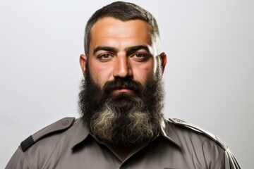 Obraz premium Portrait of a security guard with a beard