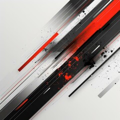 Obraz premium Red and black abstract painting