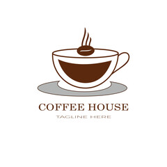 Coffee House Business Logo Design vector Template  