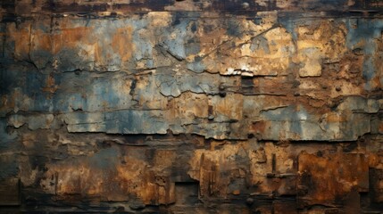 Blue and brown wooden wall texture