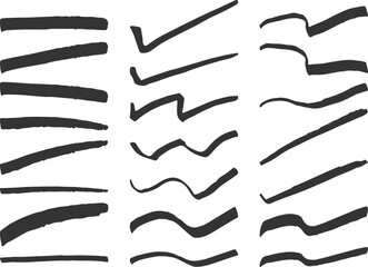 イラスト素材：ライン素材のあしらい　手書きのシンプルでかわいい罫線. simple hand draw borders