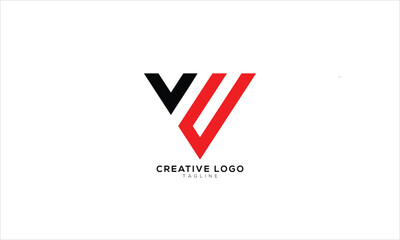 VU UV Abstract initial monogram letter alphabet logo design