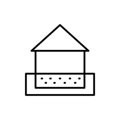 Foundation outline icons, minimalist vector illustration ,simple transparent graphic element .Isolated on white background