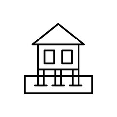 Foundation outline icons, minimalist vector illustration ,simple transparent graphic element .Isolated on white background