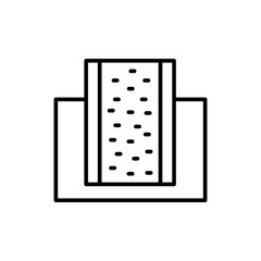 Foundation outline icons, minimalist vector illustration ,simple transparent graphic element .Isolated on white background