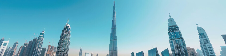 Obraz premium Majestic Heights - Burj Khalifa Illustration
