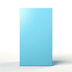 Sky Blue tall product box copy space is isolated against a white background for ad advertising sale alert or news blank copyspace for design text photo 
